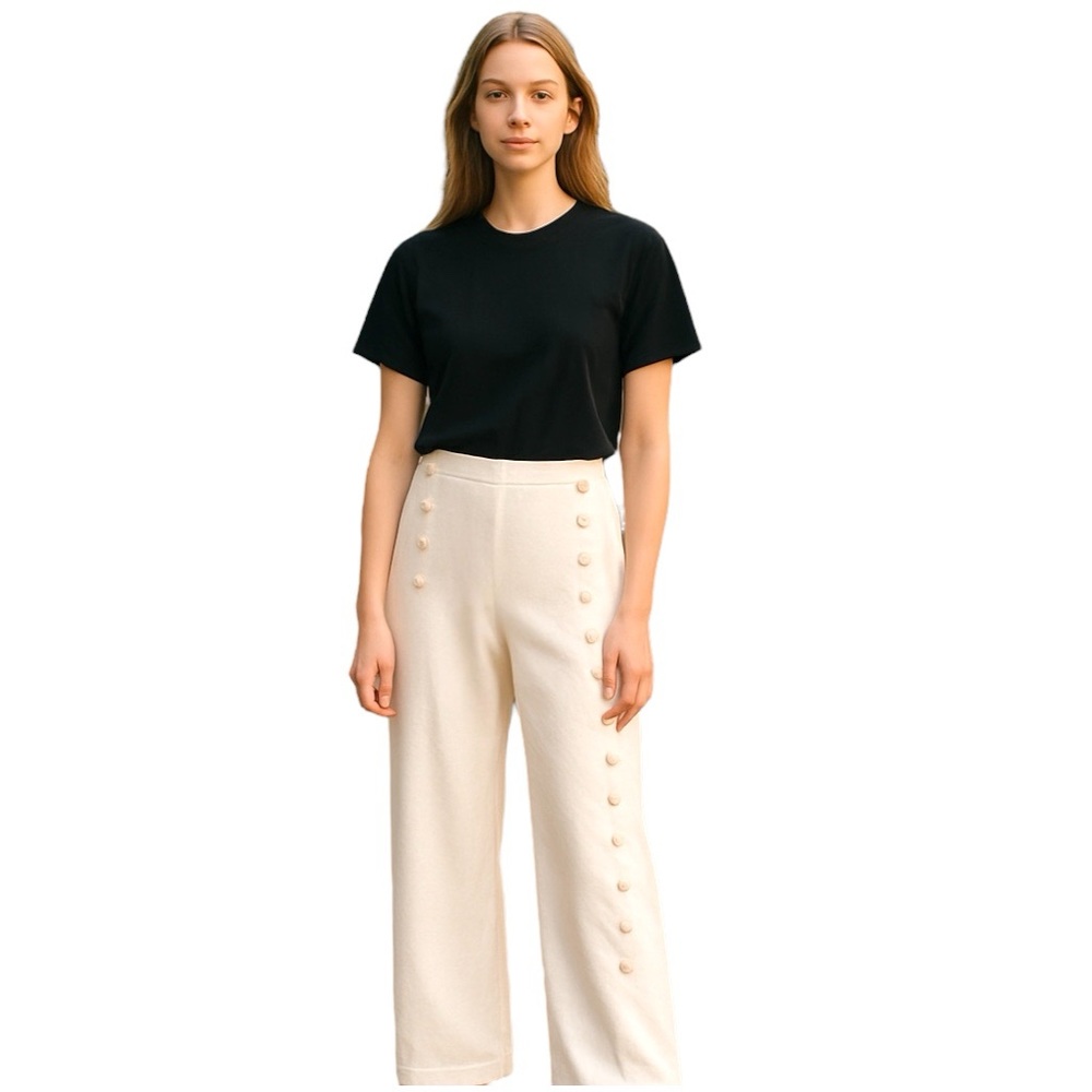 Chanel White Wide-Leg Trousers 1997 - Picture 2 of 15